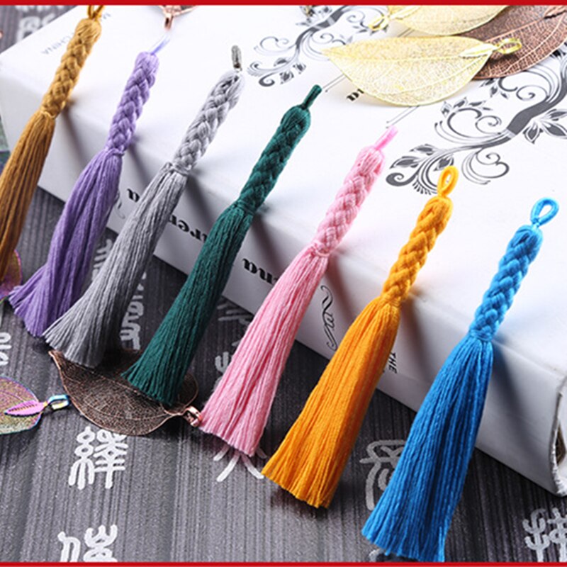 5PCS Mini Hemp Flower Tassel Jewelry Curtain Garments Decorative Accessories DIY Key Cell Phone Bag Fringe Trim Tassels Pendant