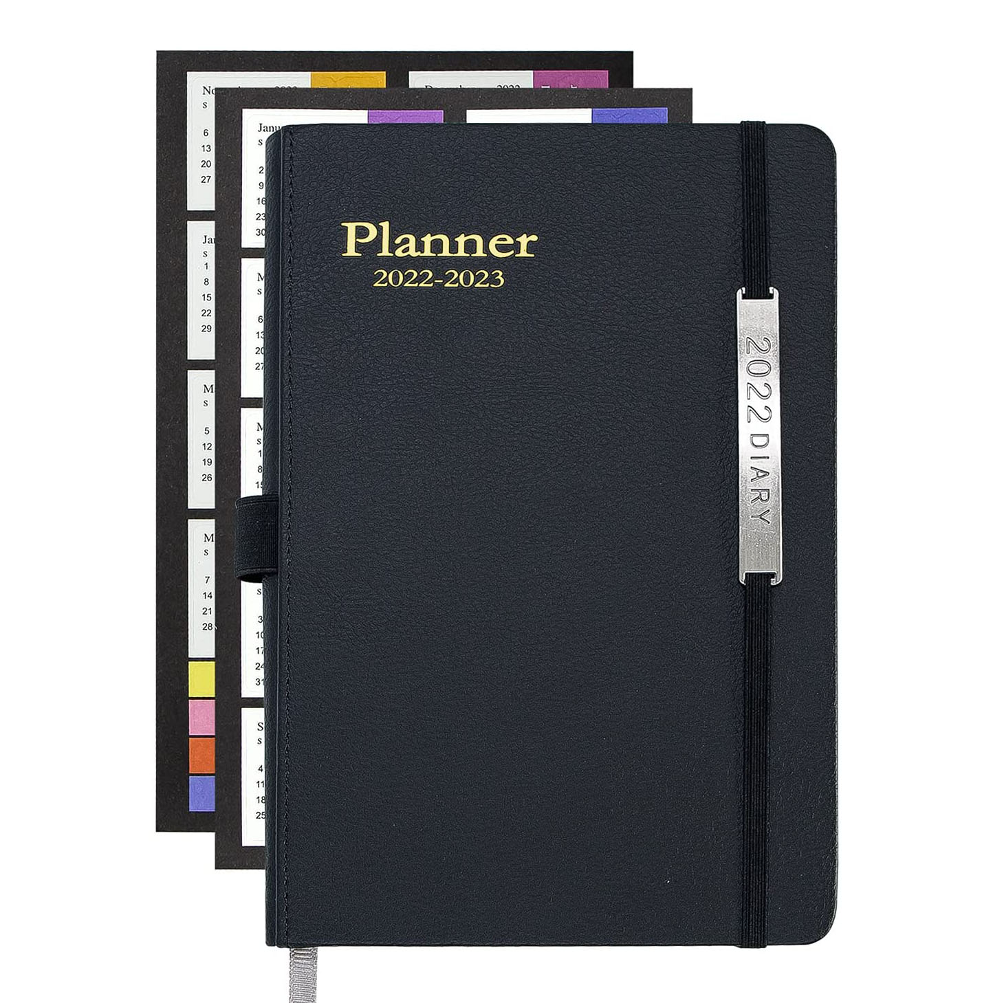 4 Portapenne In Pelle PU Con Elastico Per Diario E Pianificatore - Beige, Rosa, Nero, Marrone