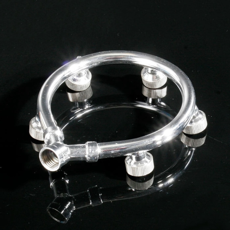 Stainless Steel Fan Ring with 5 Nozzle Seats Sprayer Mist Fan Ring Water Sprayer Fine Fog Ring