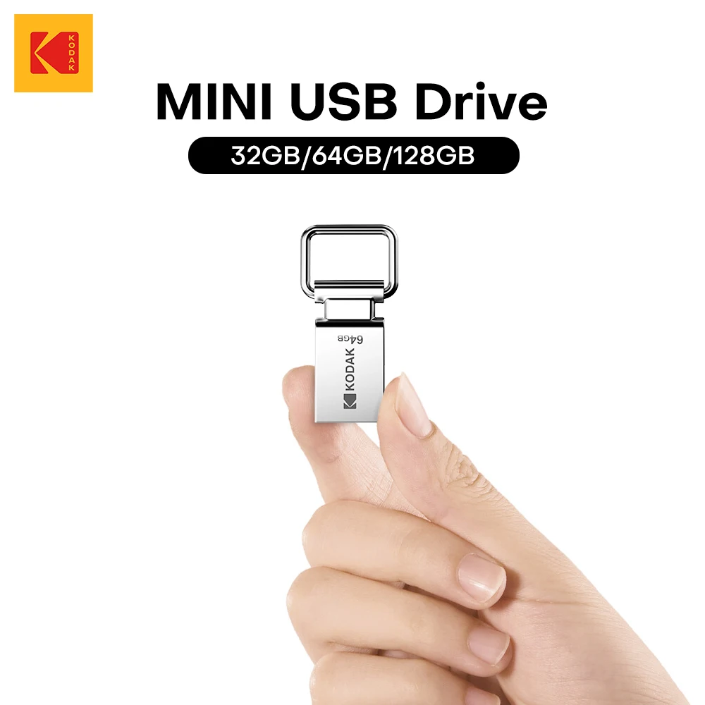 Original KODAK K112 Mini USB-Flash-Laufwerk USB2.0 Pen Memory Drive 32 GB 64 GB 128 GB U Disk USB2.0 Tragbarer Speicher für Auto-PC