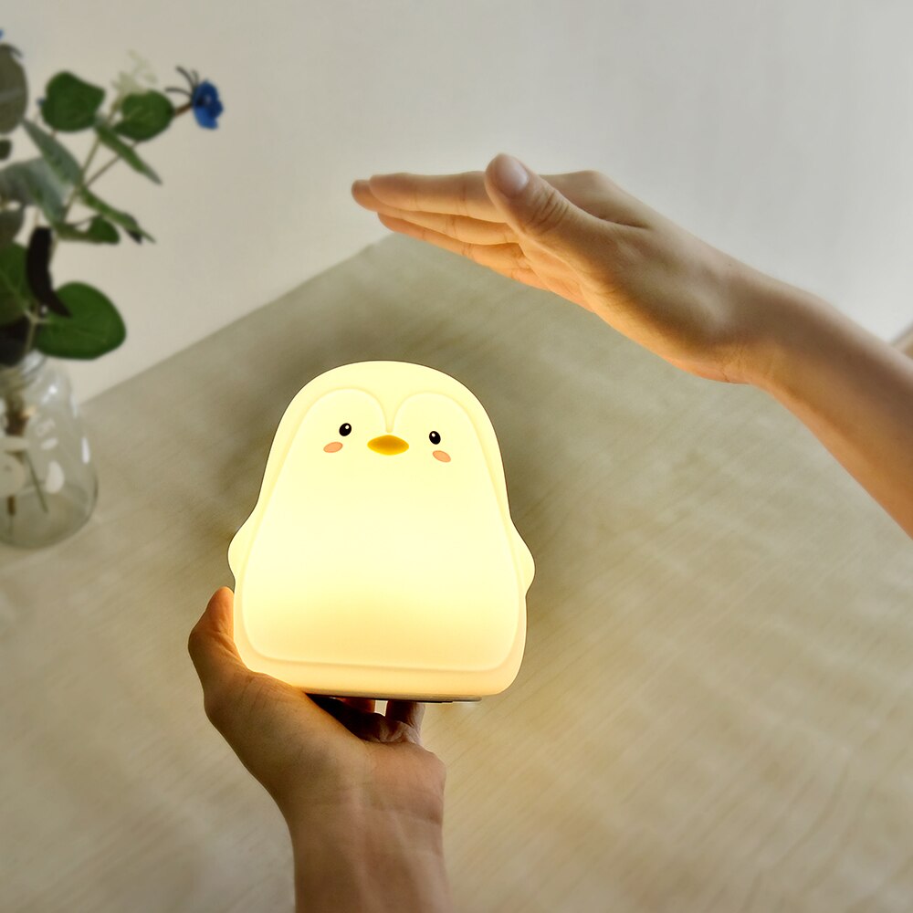 USB LED Night Light Lamp Soft Silicon Touch Sensor Cartoon 5V 1200 mAh 8 Hours Working Kids Cute Night Light