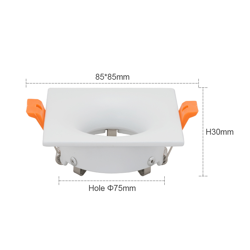 2022led Module Mr16 Anti-Glare Led Spotlight Armatuur Aluminium Ronde Vierkante Gu10 Embedded Led Downlight Frame: Blauw