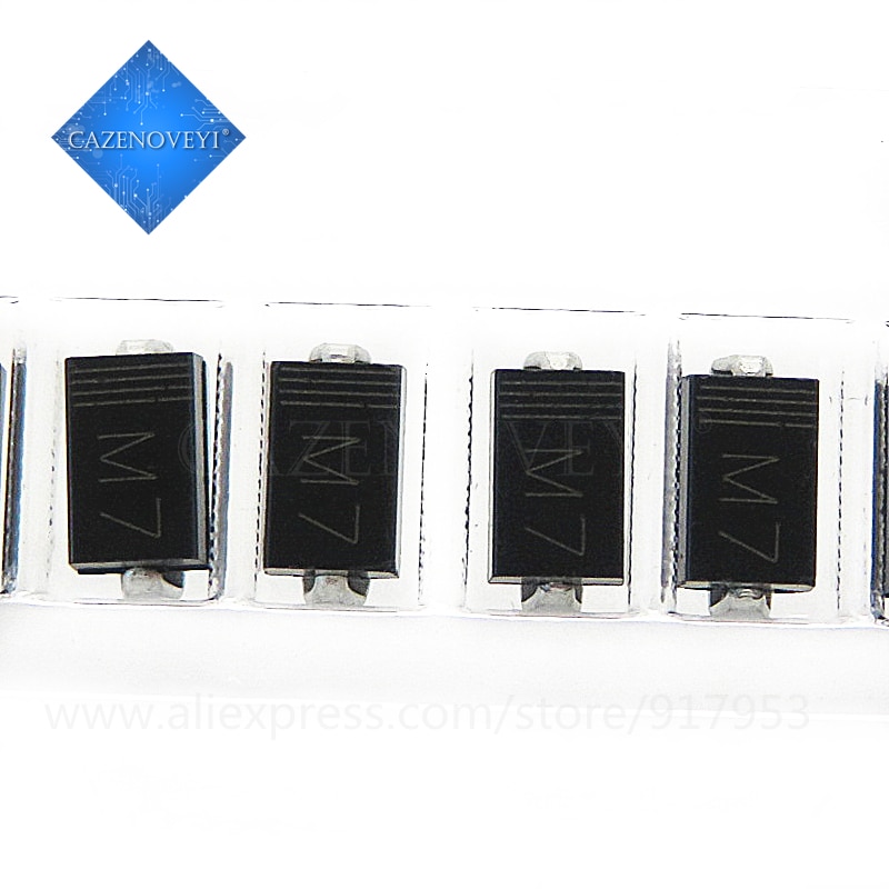 50 unids/lote SMA diodo rectificador de 1N4001 M1 1N4004 M4 1N4007 M7 FR107 RS1M FR207 RS2M HER108 US1M SF18 ES1J SF14 ES1D DO-214AC