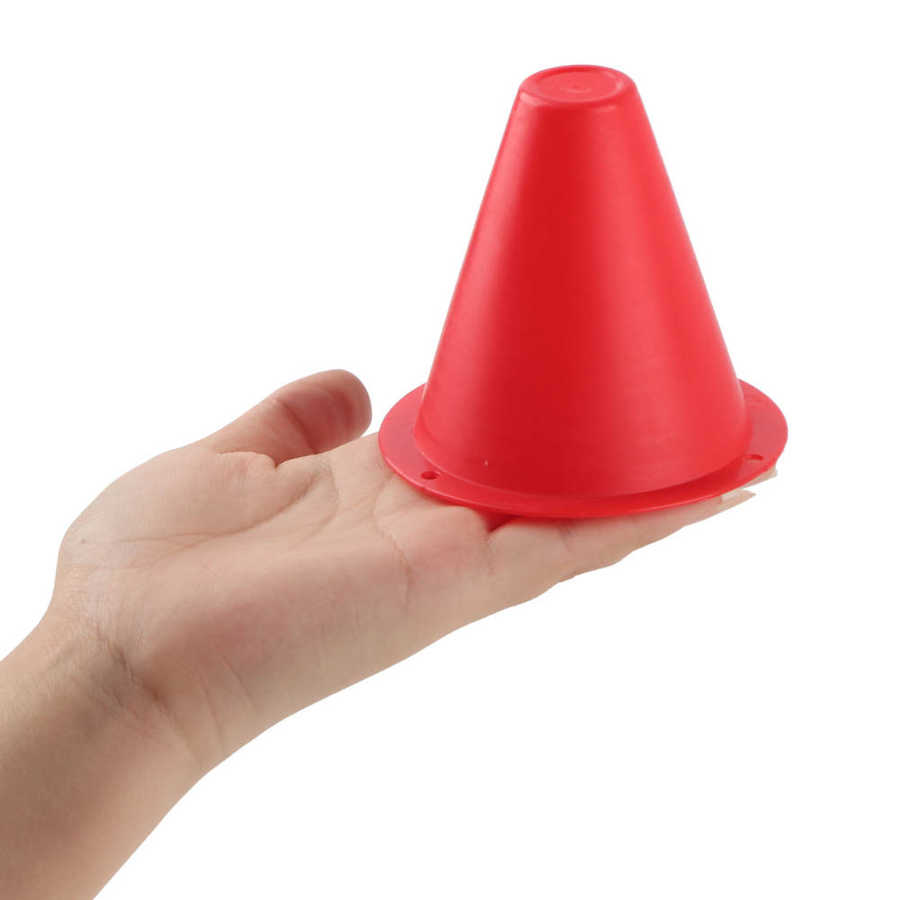 10 stück/set fußball-trainingsmarker, 8cm fußball-, rugby-, skating- und skateboard-platzmarkierungen, pe-kegelplatten, geschwindigkeitstrainingsgeräte
