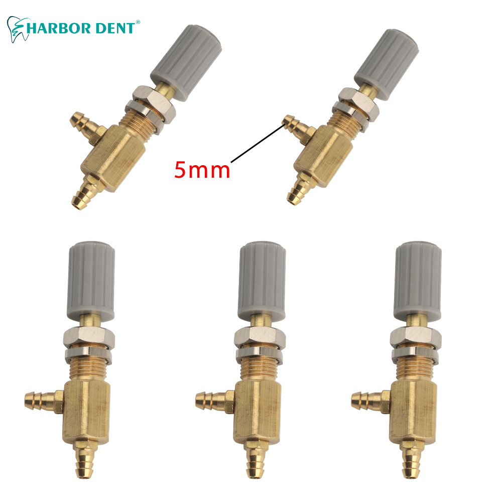 Regulador Dental de válvula de Control de agua, repuestos de cobre, accesorios de unidad de turbina, repuesto de 5mm/3mm, 5 uds.: 6