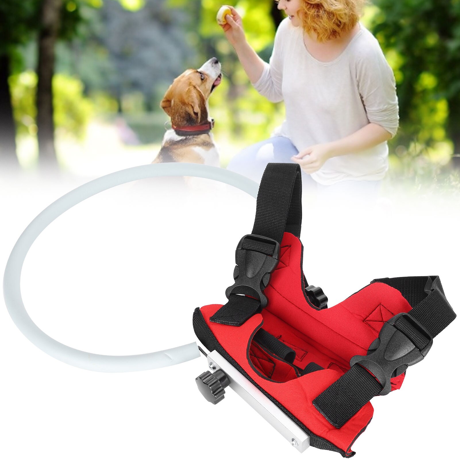 MYTZ02 Blind Pet Anti-Collision Ring Animal Safe Guide Dog Protective Harness Vest Ring Animal Protection Circle Guide Dog