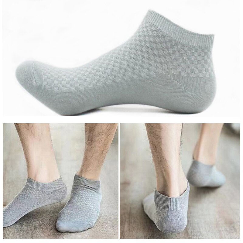 10 par/lot bambu strumpor herr andas antibakteriella korta strumpor herr business casual strumpor fyra säsonger storlek 38-43 euro