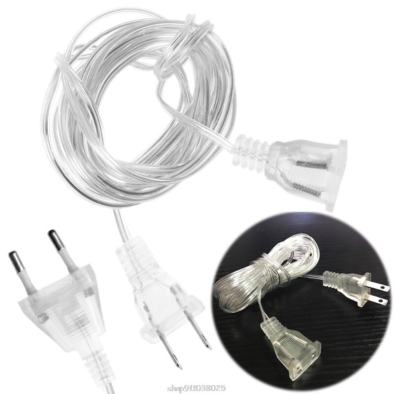 D'UE USA Prise Mâle À Femelle câble D'extension D'alimentation Pour PC Chargeur Mural LED Mar05 21 Directe