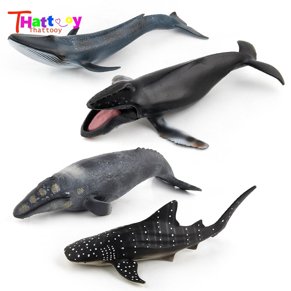 Klassieke Speelgoed Walvissen Blauw Walvissen Marine Animal Modellen Onderzeese Creatures Killer Haaien Walvissen Serie Walvis Speelgoed