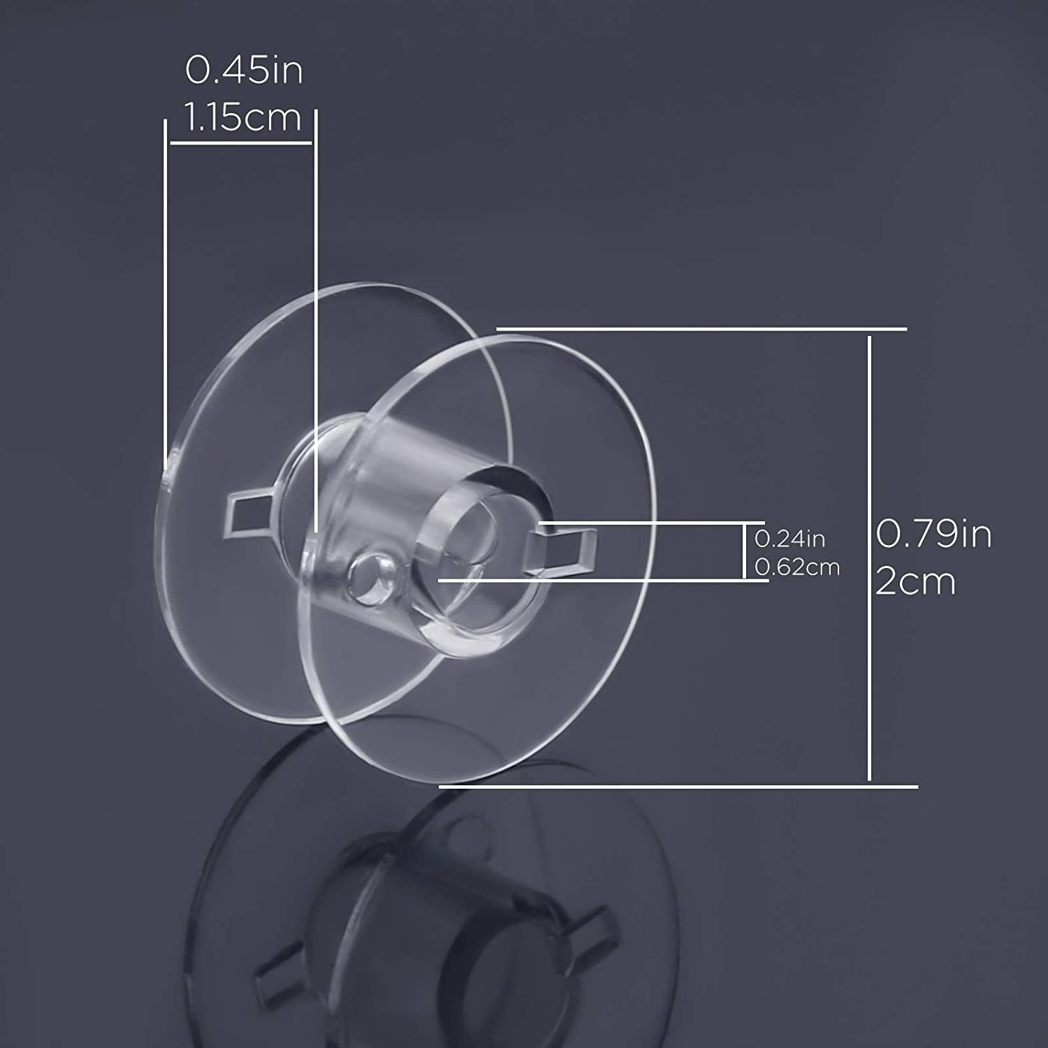 Bobines Sa156 pour Machine à coudre Brother, 50 pièces, bobines en plastique avec étui, bobines de Machine à coudre en plastique Transparent, bricolage