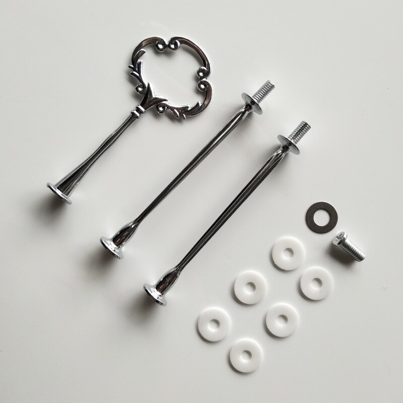 3 Tier Cake Display Stand Hardware Crown Metal Fitting Party Tray Cake Food Dessert Rack Cake Holder for Kitchen Home No Plate: 5