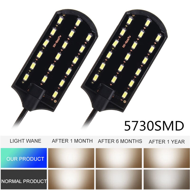 Ac220v 15w aquarium led verlichting clip op dubbele lamp zoetwaterplanten kweeklamp led aquarium voor nano-aquaria eu stekker