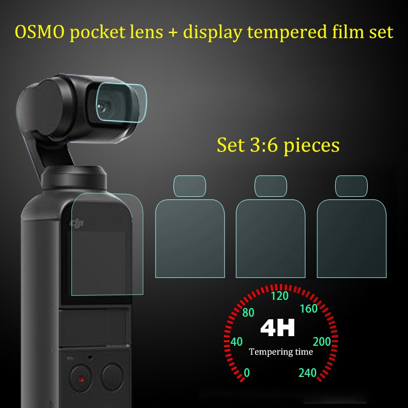 Película templada de bolsillo Osmo, accesorios de película protectora de pantalla Premium 4H, película protectora Osmo templada para cámara de bolsillo, novedad: Set 3