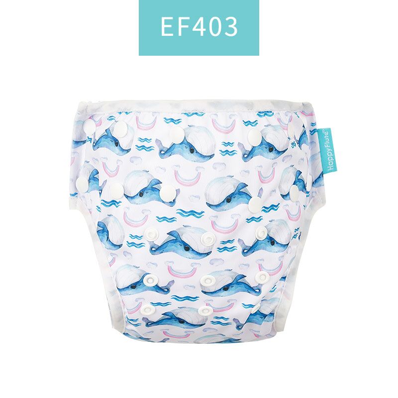 Happy Flute 1pc dziecko lato wodoodporne regulowane pieluszki tekstylne basen Pant pływanie majtki na pieluchę wielokrotnego użytku zmywalna pieluszka dla niemowląt: EF403