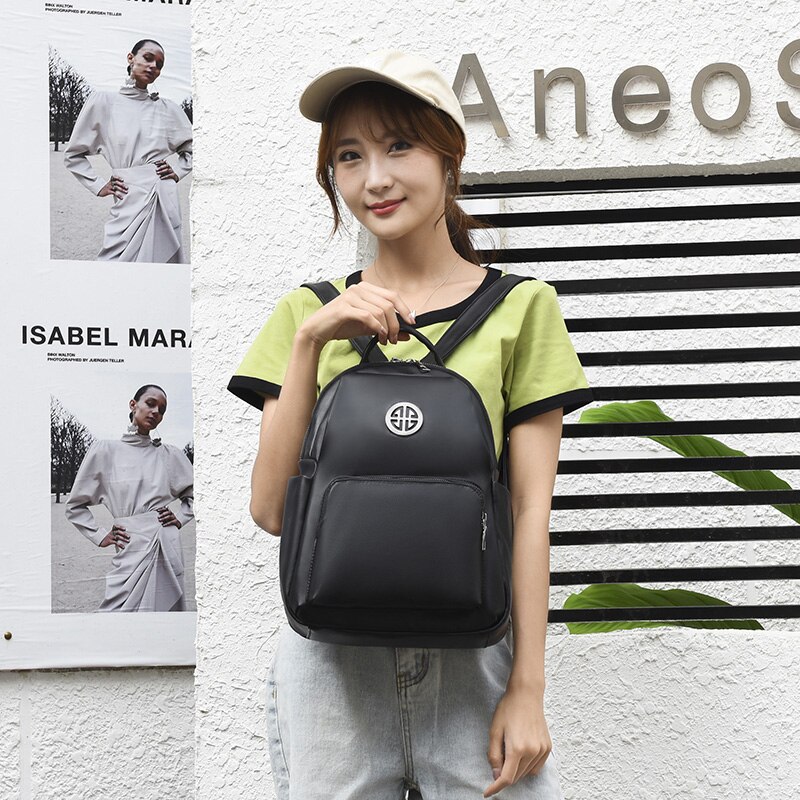 Vrouwen Rugzak Soft Pu Leer Vrouwen Rugzak Mode Meisjes School Rugzak Vrouwen Rugzak: 1