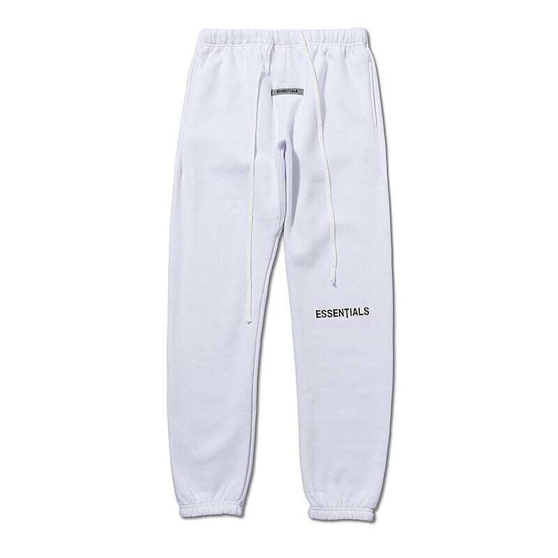 2020ss Vlies Männer Jogginghose knapp Druck Lässige Hosen Herbst Winter Hüfte hüpfen Jogger: L / Nebel Weiß