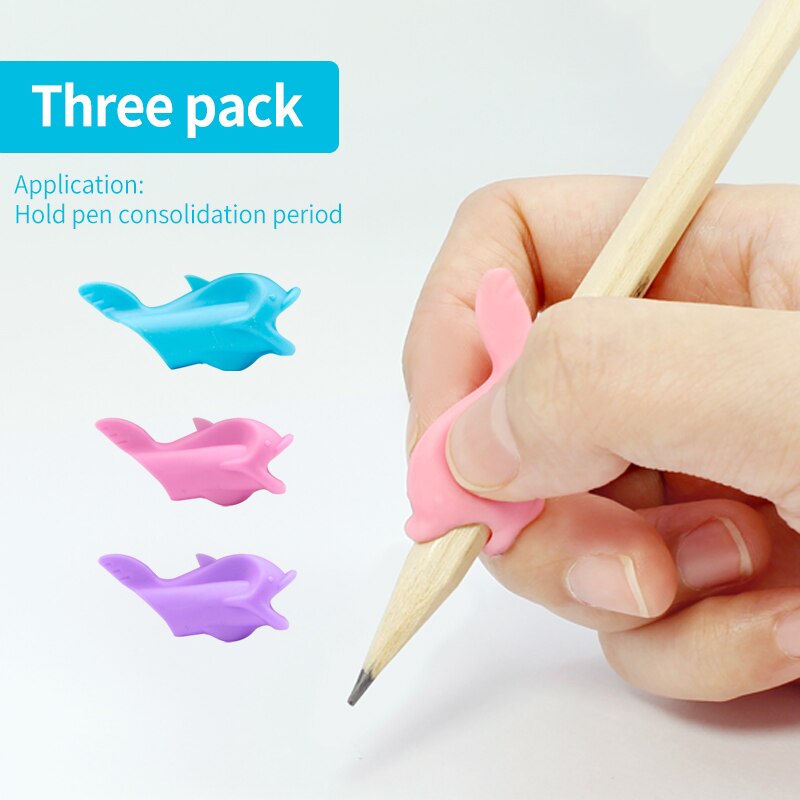 Potlood Handvat Staaf Grips Pen Houder Grip Voor Kids Leuke Hand Schrijven Aid Trainer Houding Correctie Pen Vinger Houder: 3pcs