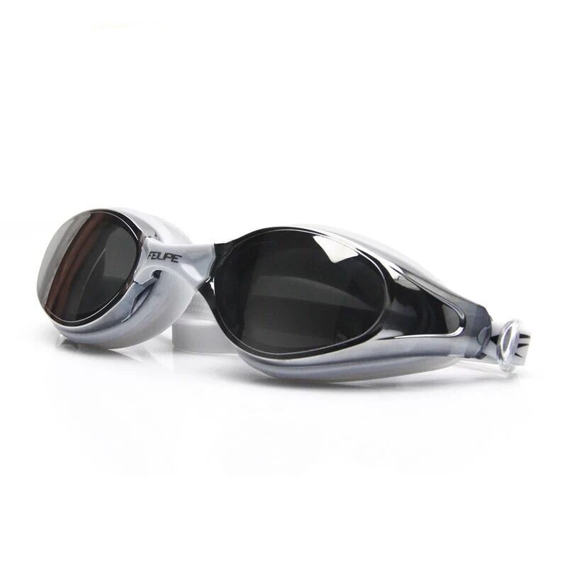 Mannen Vrouwen Professionele Zwembril Anti Fog Uv-bescherming Hd Verstelbare Duiken Bril Volwassen Bad Eyewear: GRAY