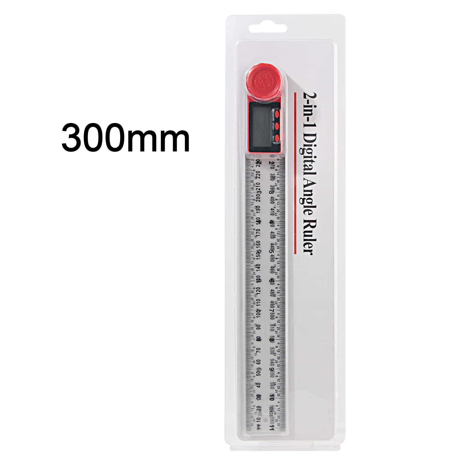 Rz Digitale Gradenboog Hoek Heerser 200Mm 8 Inch Hoek Finder Meter Rvs 360 Graden Goniometer Inclinometer Detector: RZ835-300