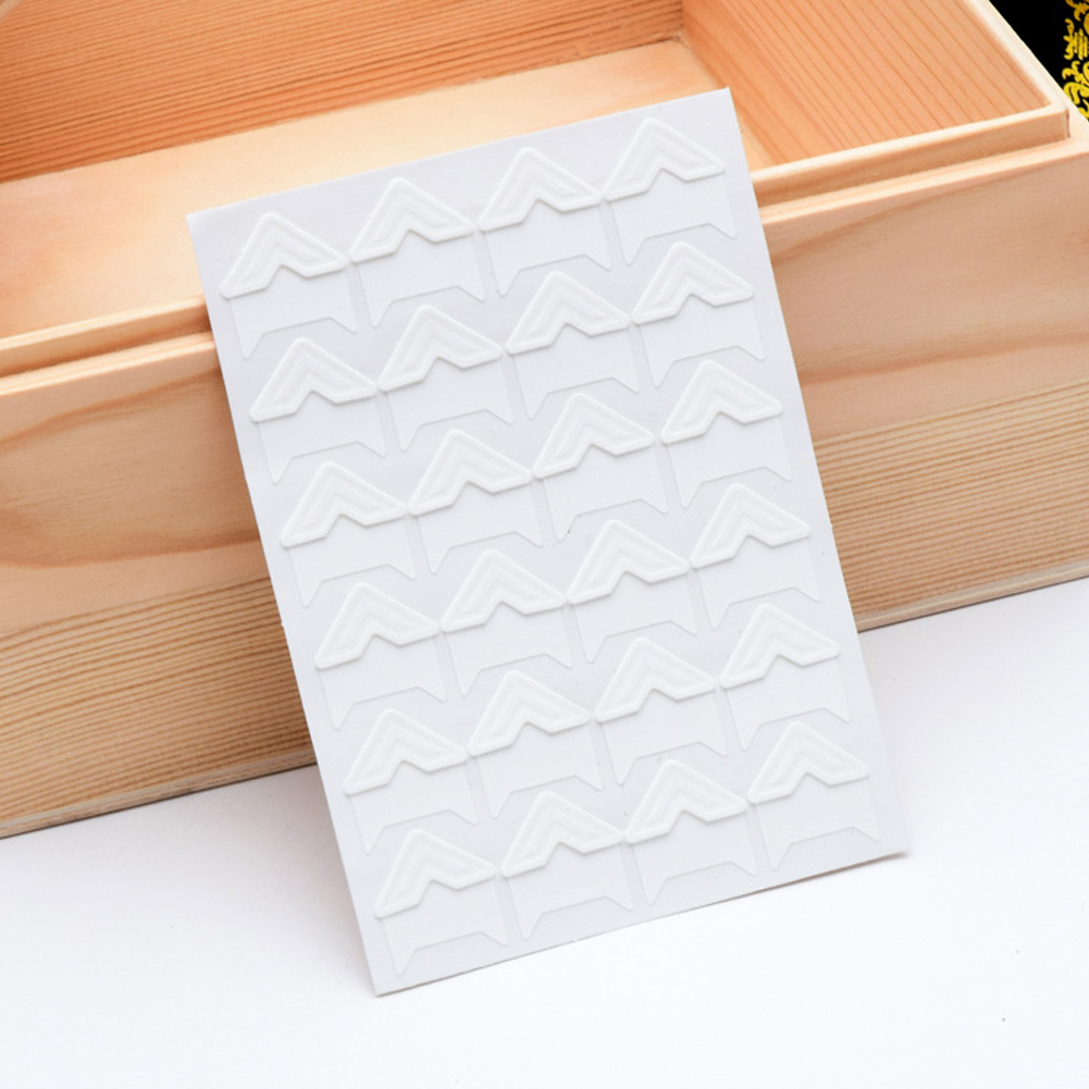 5 feuilles d&#39;autocollants coins de Photo, papier auto-adhésif, pour montage de Photo, pour Scrapbooking, Album: WHITE