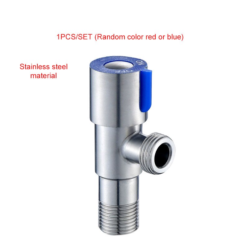 Water Valve For Cold Water Faucet Angle Valve Bathroom Toilet Flush Valve Kitchen Faucet Water Inlet Control Valve: stainless steel 1PCS