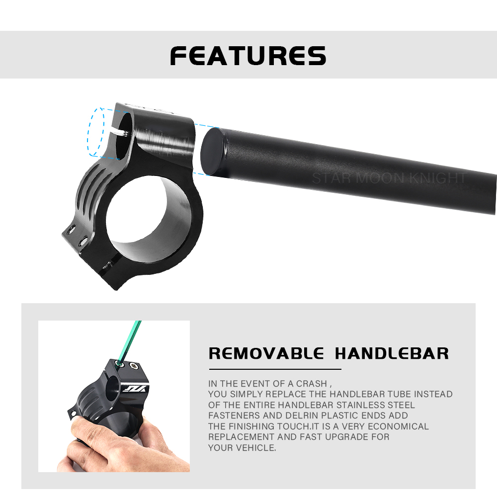 Manillar de horquilla con Clip, para Suzuki GSX-R, 1300, 1000, 750, 600, 125, GSX, 600, 750, GSF, 1100, 400, SV650, RF600, GS500, TL1000