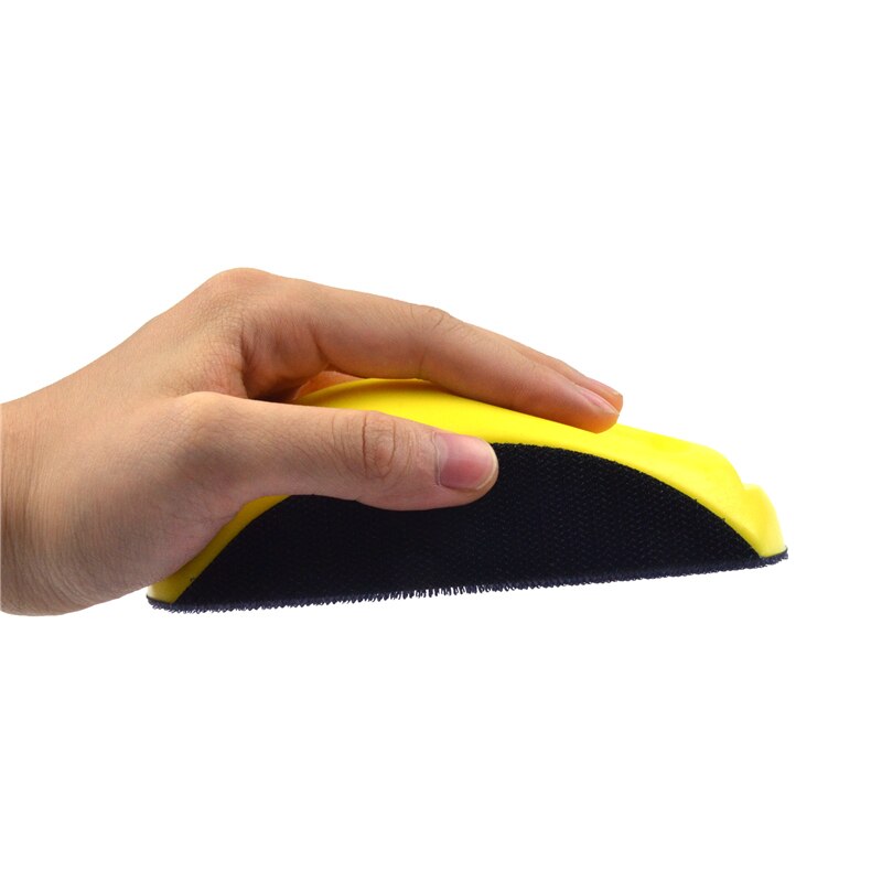 POLIWELL 6 inch 150mm Muis Vormige Schuren Disc Houder Schuurpapier Backing Polijsten Pad Hand Schuurblok voor Houten Auto polijsten