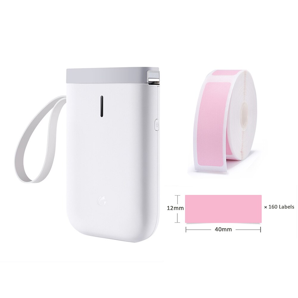 Wireless printer Pocket D11 Label Printer Portable BT Thermal Printer Price Sticker Fast Printing Machine for Home and Office: with 1Pcs pink tape