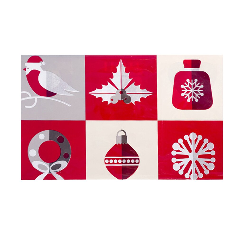25# Christmas Tablecloth Disposable Merry Christmas Rectangular Printed PVC Cartoon Tablecloth 110*180cm Table Dust Cove