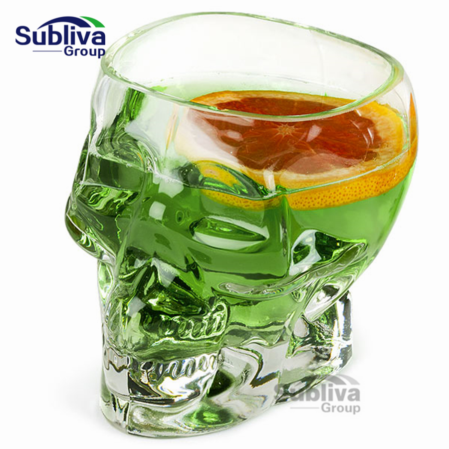 Verre de crâne pour bière, 2 pièces, 150ml, stein shot, verre de vin, tête de whisky