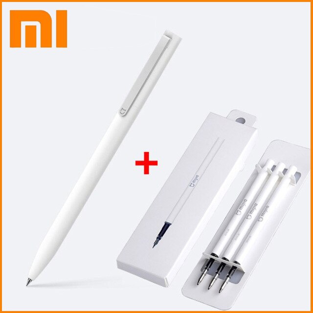 Originele Xiaomi Mijia Ondertekening Pen 9.5mm Teken Pennen PREMEC Glad Zwitserland Japan Zwart/Blauwe Inkt Refill Duurzaam Ondertekening pen