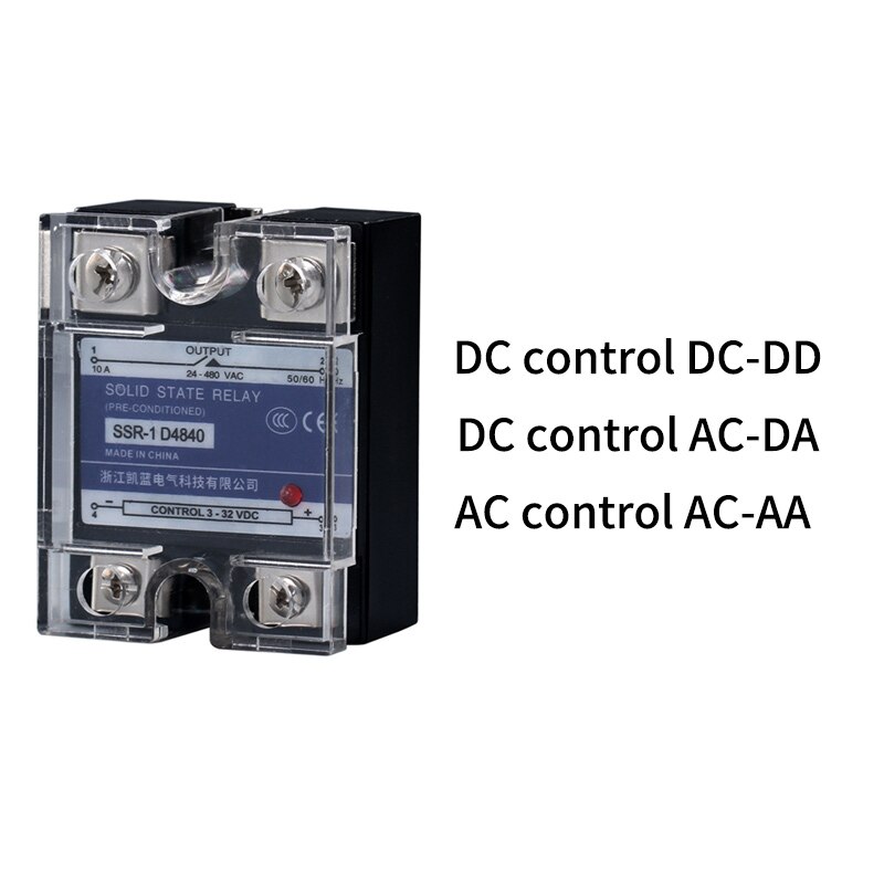Ssr -10dd 25dd 40dd 80a 100a ssr enfase likestrømkontroll  dc 3-32 vdc  til 220 vdc 600v 10a 25a 40a dd fast stat relé
