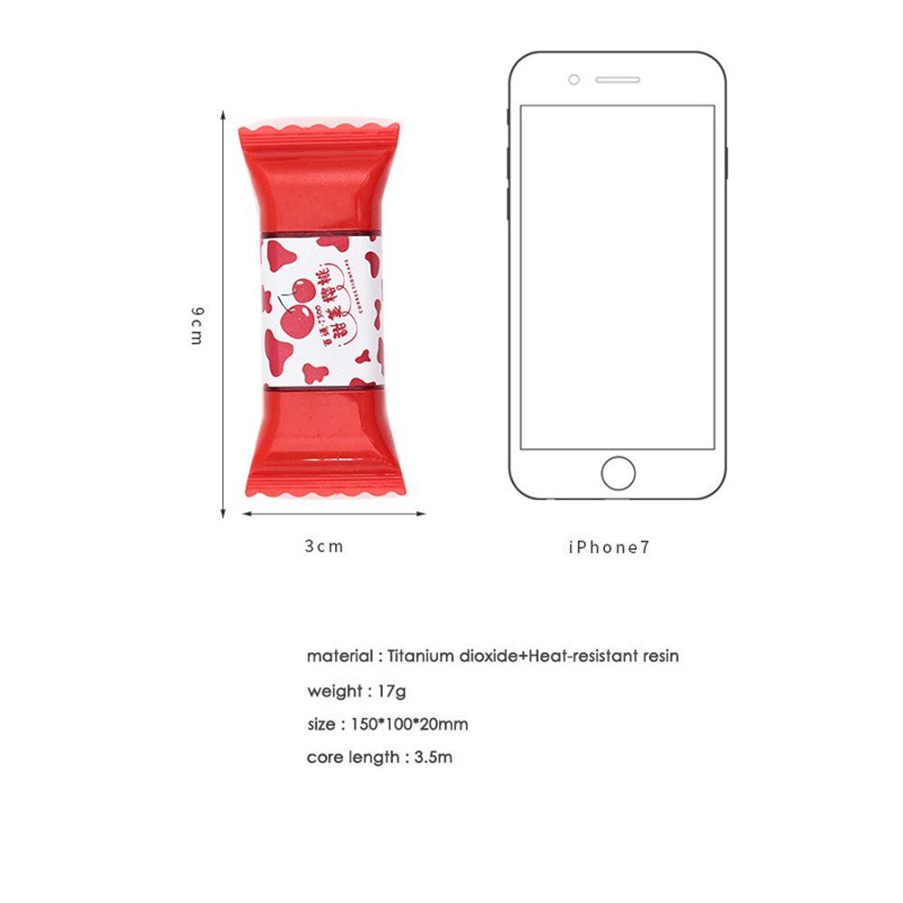 1 stk sødt slik korrekturtape materiale kawaii papirvarer kontor skoleartikler papelaria elev 3.5m