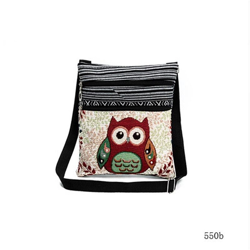 Miyahouse Variopinto Del Fumetto Elefante Stampato Messenger Bag Mini Flap Bag Borsa A Tracolla Borsa di Tela Per Le Ragazze Signore di Estate Piccola Borsa: 550b