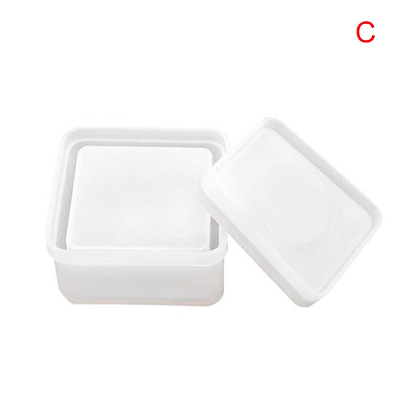 Box Resin Molds Jewelry Box Molds Square/Round/Hexagonal/Heart/Flower Shape DIY Storage Box Silicone Resin Molds AS99