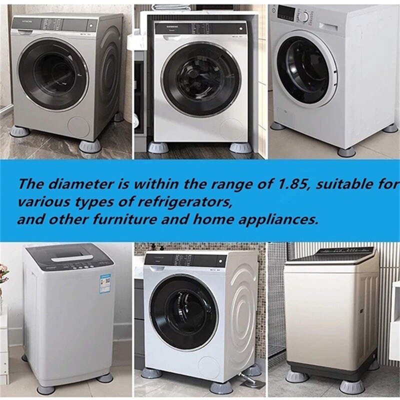 Coussinets de pieds Anti-Vibration, 1 à 4 pièces, tapis antidérapant silencieux pour lave-linge et sèche-linge, Support de Machine, amortisseurs, meubles