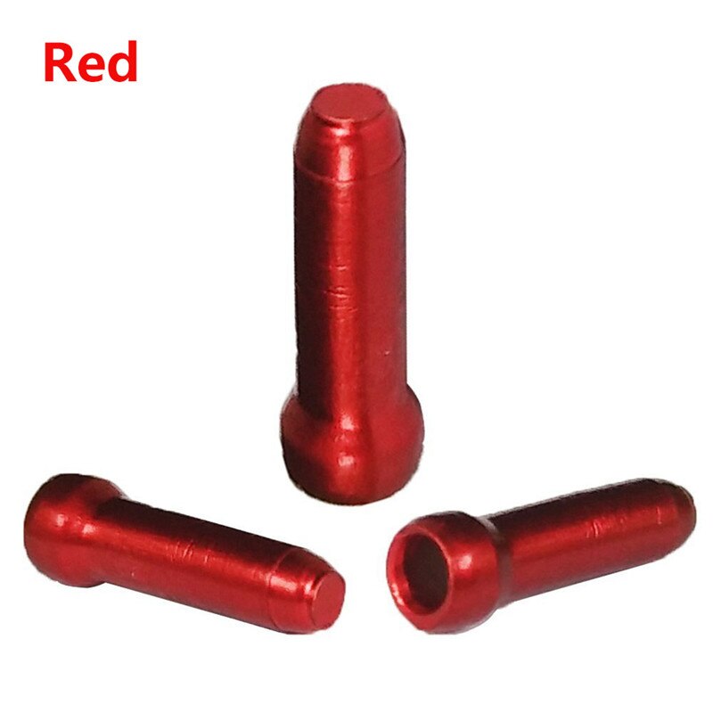 20Pcs Portable Durable Bike Brake Gear Cable Ferrule Cap Bicycle Inner Wire Alloy Crimps Nipple Cover#263841: Red