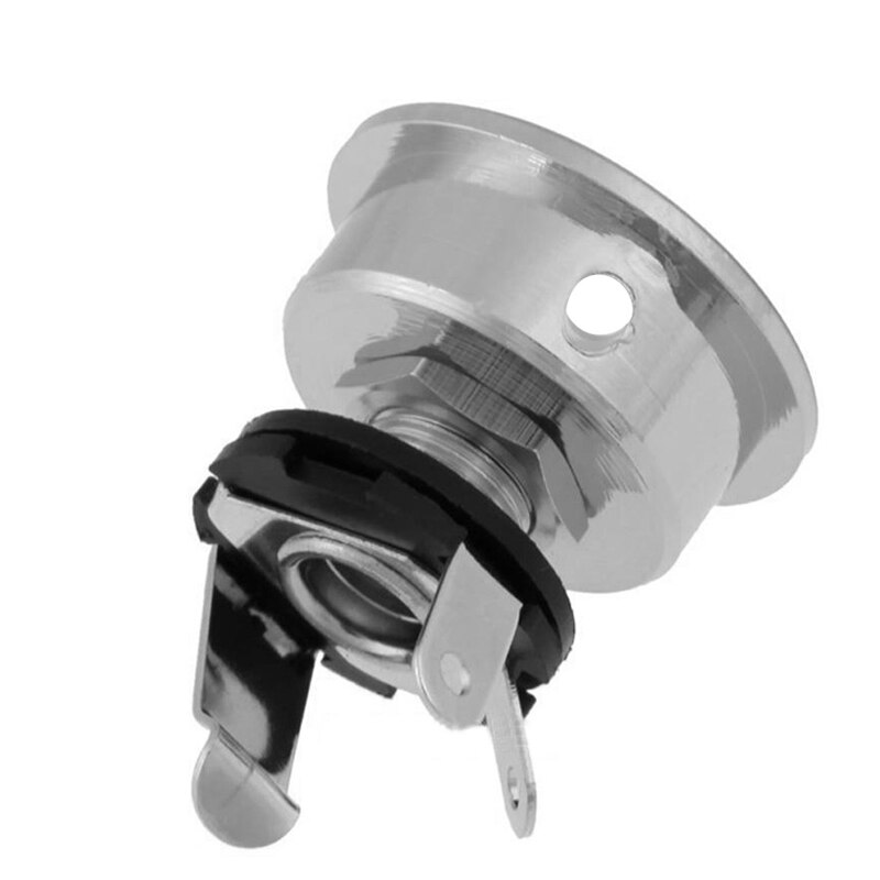 E-gitarre Chrom Jack Platte Halter für 6,35mm Stecker Electrosocket