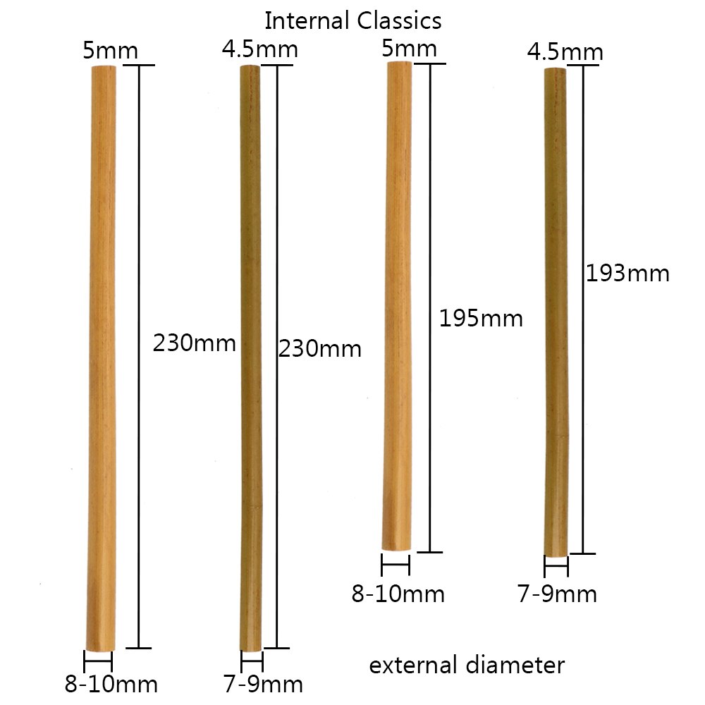 Natural Organic Bamboo Barware Tableware Drinking Straws Biodegradable Kitchen Tools Wood Straws Bar Accessories