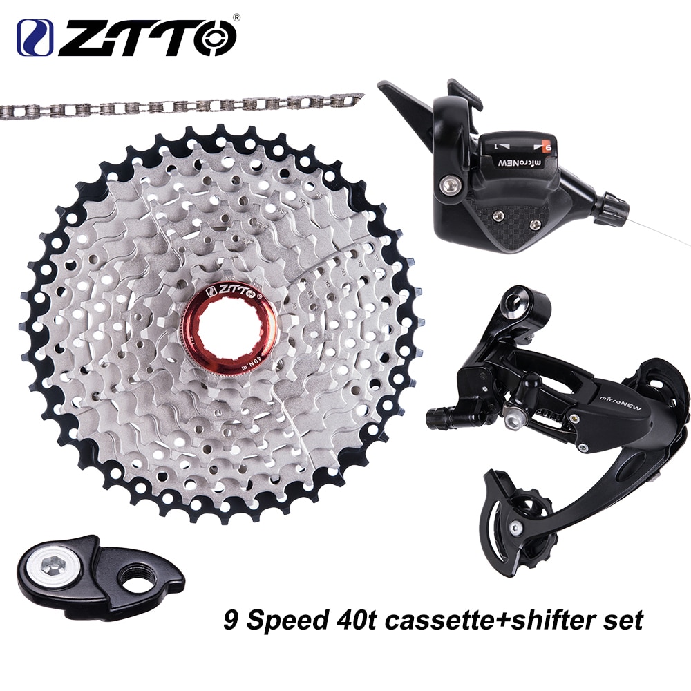 ZTTO Bicycle MTB 1X9 System 9Speed Shifter Rear Derailleur Groupset 42t 40t for xt k7 mountain bike crankset parts 11v system