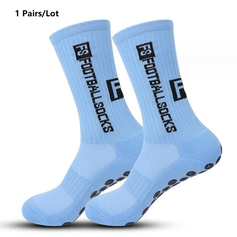 1/20 paires anti-dérapant chaussettes de Football hommes femmes anti-dérapant Football basket-ball Tennis Sport chaussettes poignée cyclisme équitation chaussettes 38-46 2025: Beige
