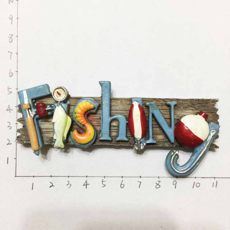 USA Yourk Fridge Magnets Florida WonderWorks San Francisco Hawaii Tourism Souvenir Magnetic Refrigerator Magnets: Fishing