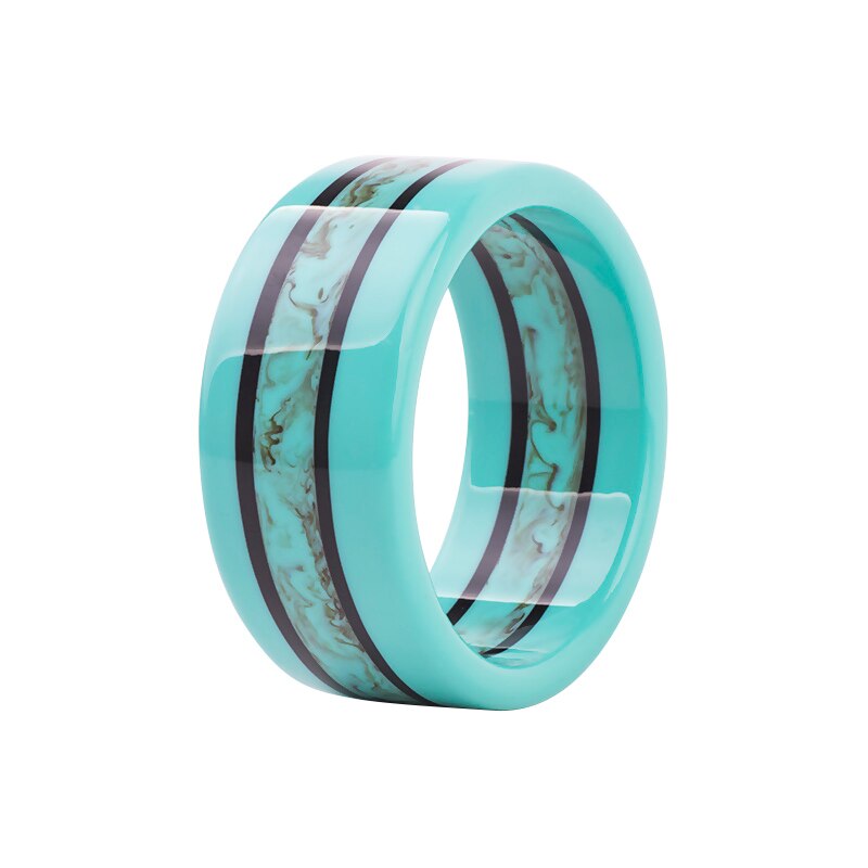 GuanLong nouvelle résine artisanat bracelet Bracelets Puseiras pour dames haute rue spectacle bijoux: Turquoise