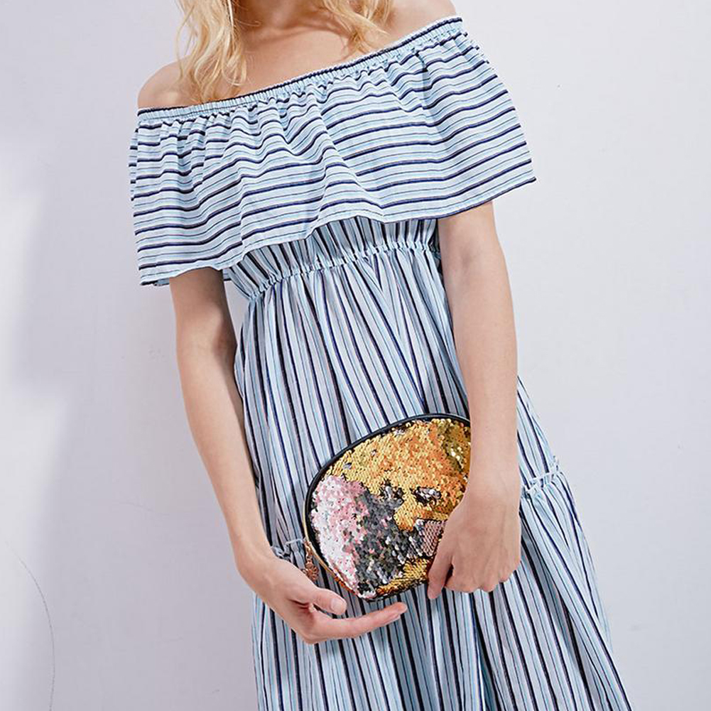 Damska torebka z syrenką z cekinami torebka na monety torebka na portfel torba na akcesoria robić makijażu etui codzienne robić klubu na imprezę kopertówka prezenty