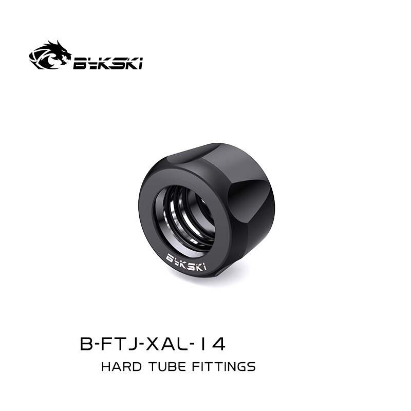 Bykski B-FTJ-XAL-14 Hard Tube Fittings For OD14mm water cooling pipe Boutique Plum Blossom G1/4&#39;&#39; Fast Twist Fittings,: Black