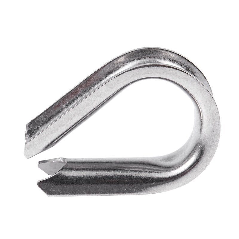 16mm 5/8 pulgadas Cable de acero inoxidable dedales tono plateado