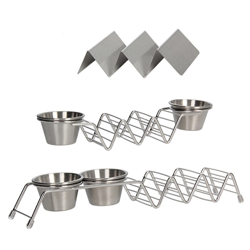 Large Taco Holder for 4 Tacos, U-shaped Stainless Steel