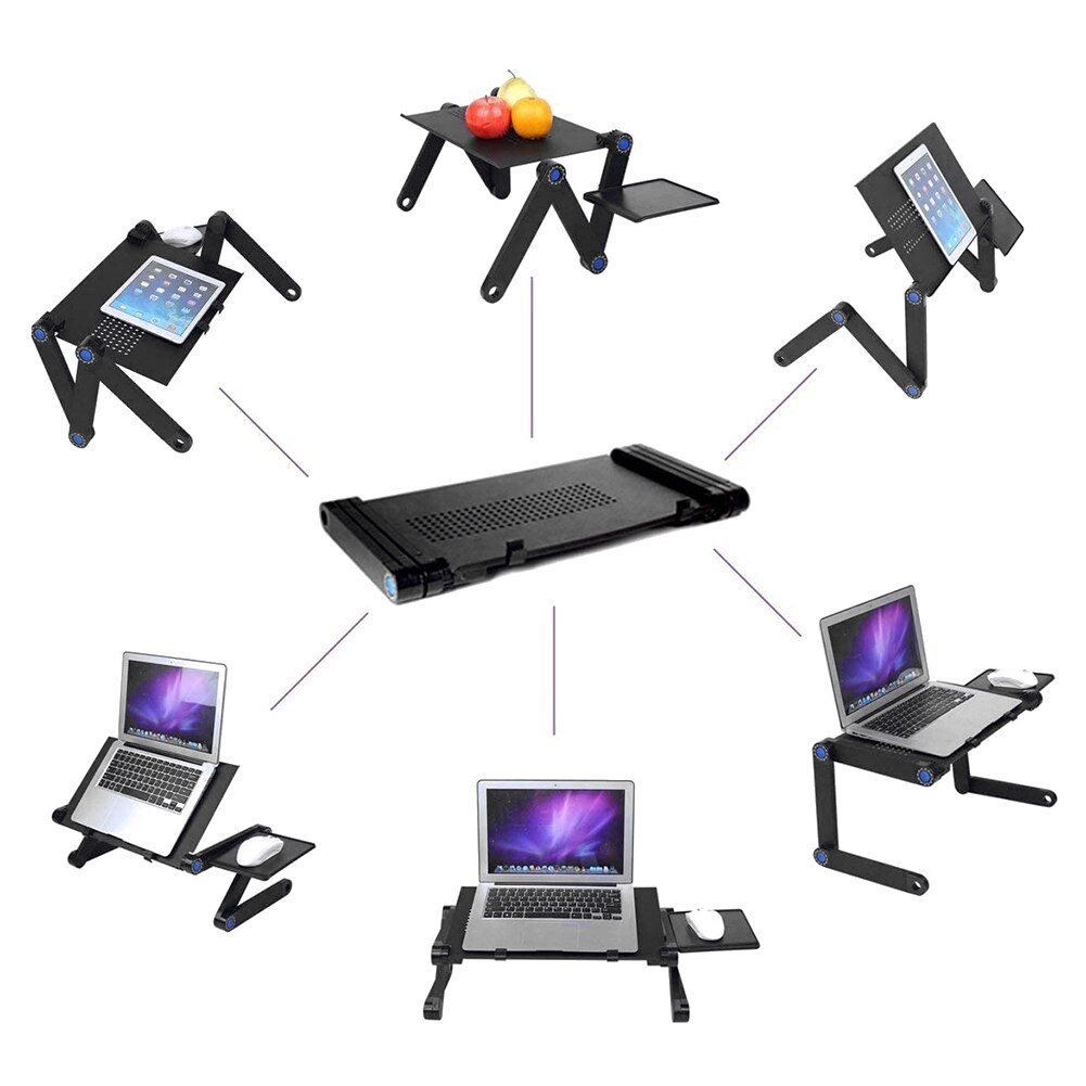 Ergonomic Laptop computer desk, adjustable laptop bed table, portable laptop workstation laptop stand reading rack, TV bed tray