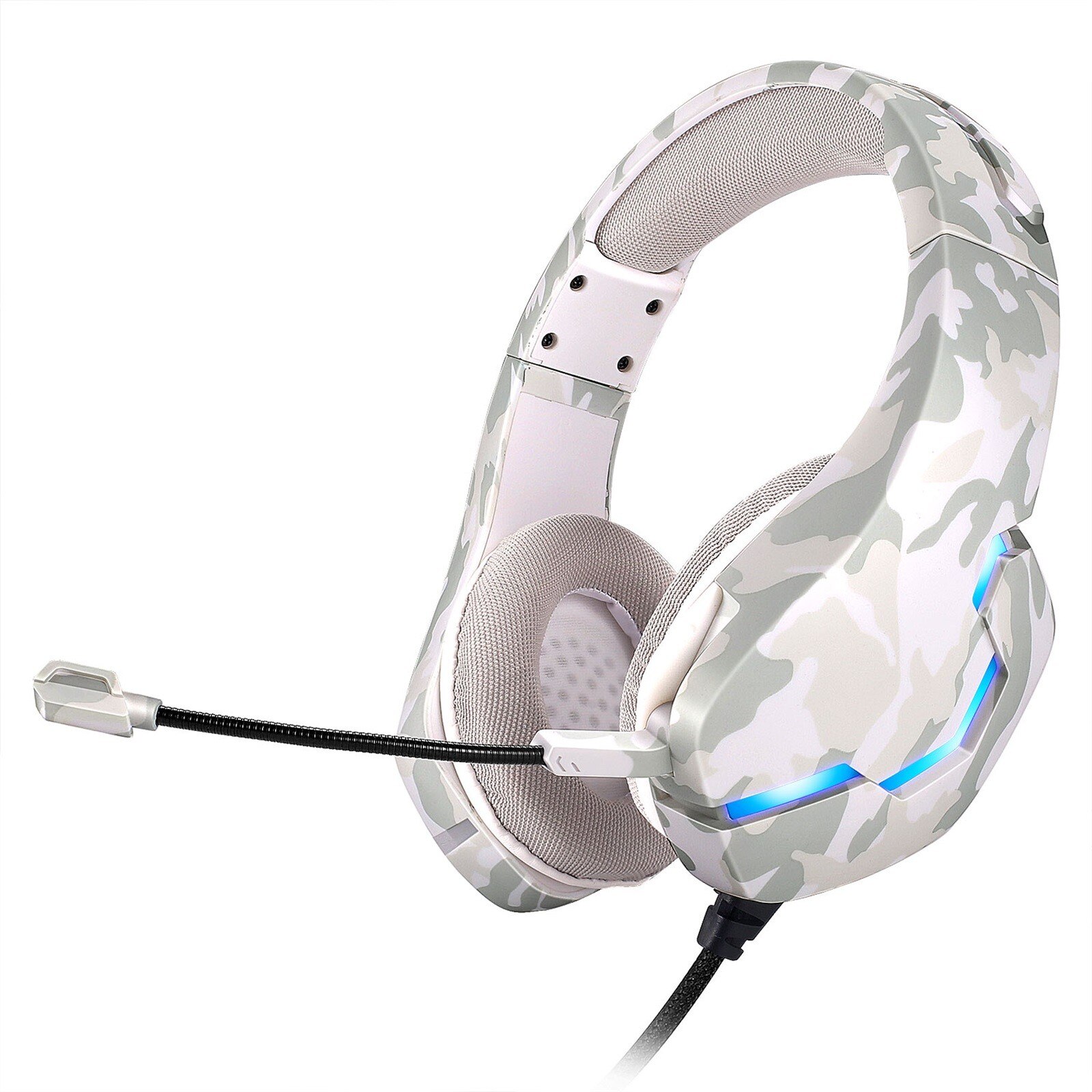 J10 Gaming Headphones with Over-Ear Microphone Gamer Stereo Headphones Deep Bass Gaming Overear Laptop Tablet Gamer: WH