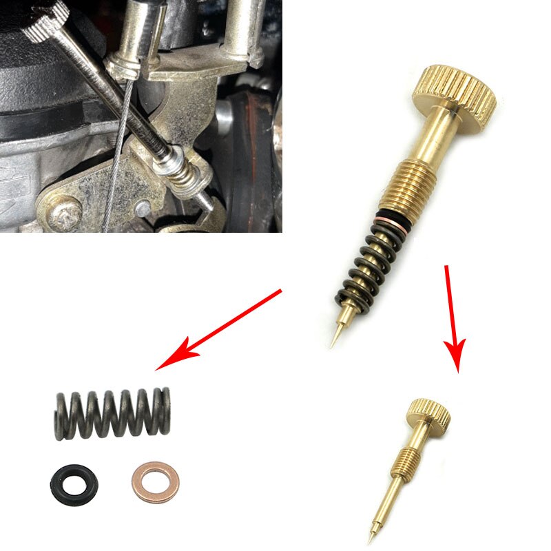 Vis de réglage du rapport de carburant, carburateur, mélange de ralenti, pour Harley CV Keihin CVK Twin Cam Sportster 1990 – 2006